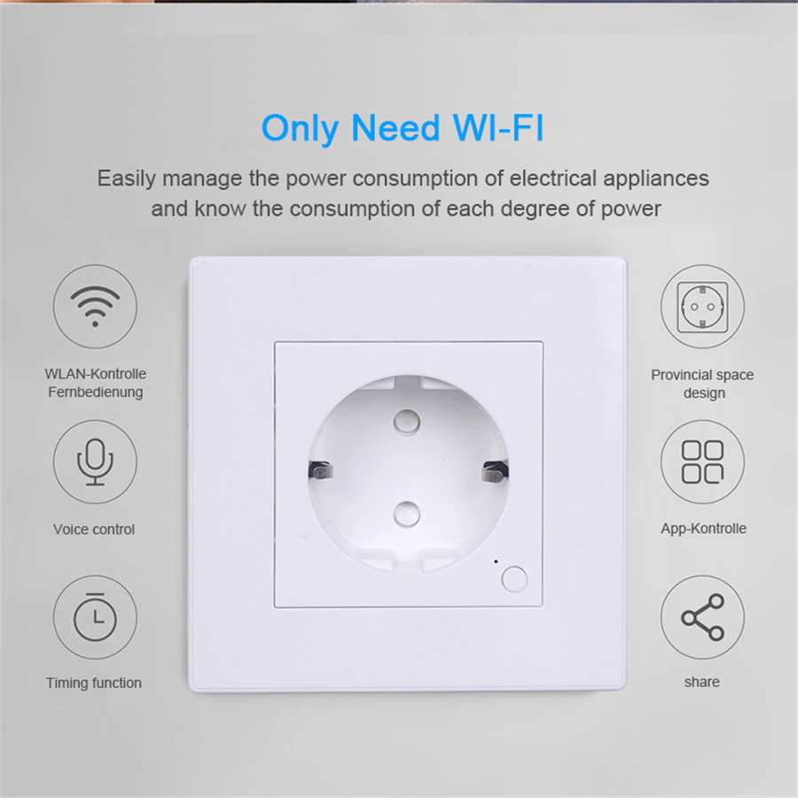 Tuya WiFi Smart in wall socket with power meter4